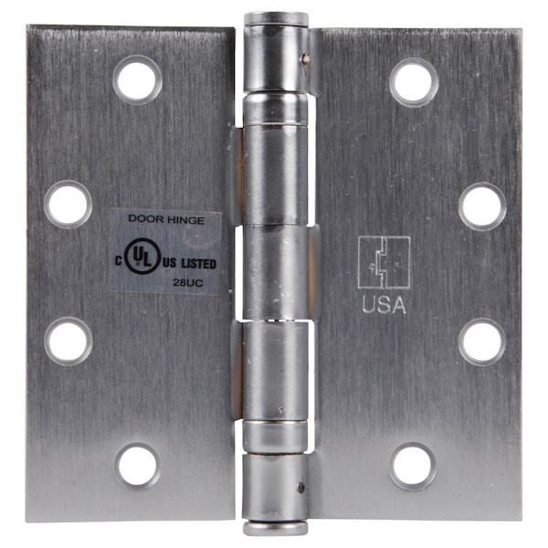Hager Full Mortise Butt Hinge, 4-1/2" x 4-1/2", 26D, NRP, 8-28GA Wires, WMS BB1279 4-1/2X4-1/2 26D ETW8 - main
